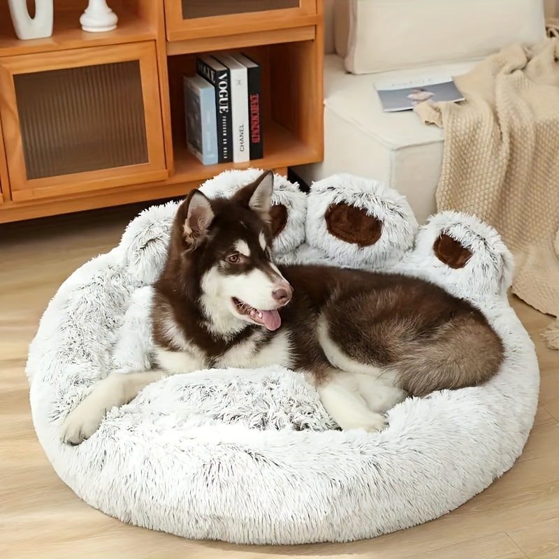 Cama Acolchada para Mascotas de Pelo Largo - Variedad de Tamaños