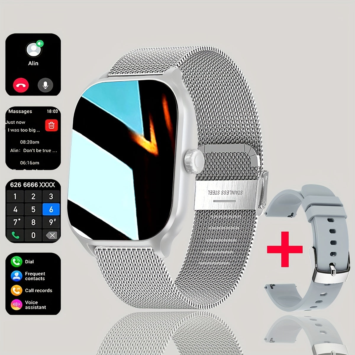 Smartwatch con Pantalla Táctil de 2.01'' y 100+ Modos Deportivos