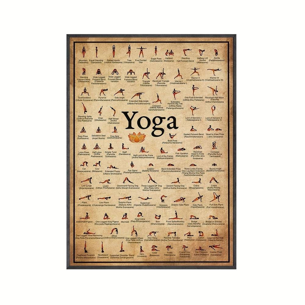Póster de Yoga en Lienzo para Decoración de Pared