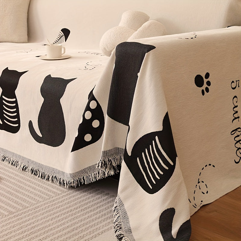 Manta de Sofá Chenille Boho, Universal y Multiusos