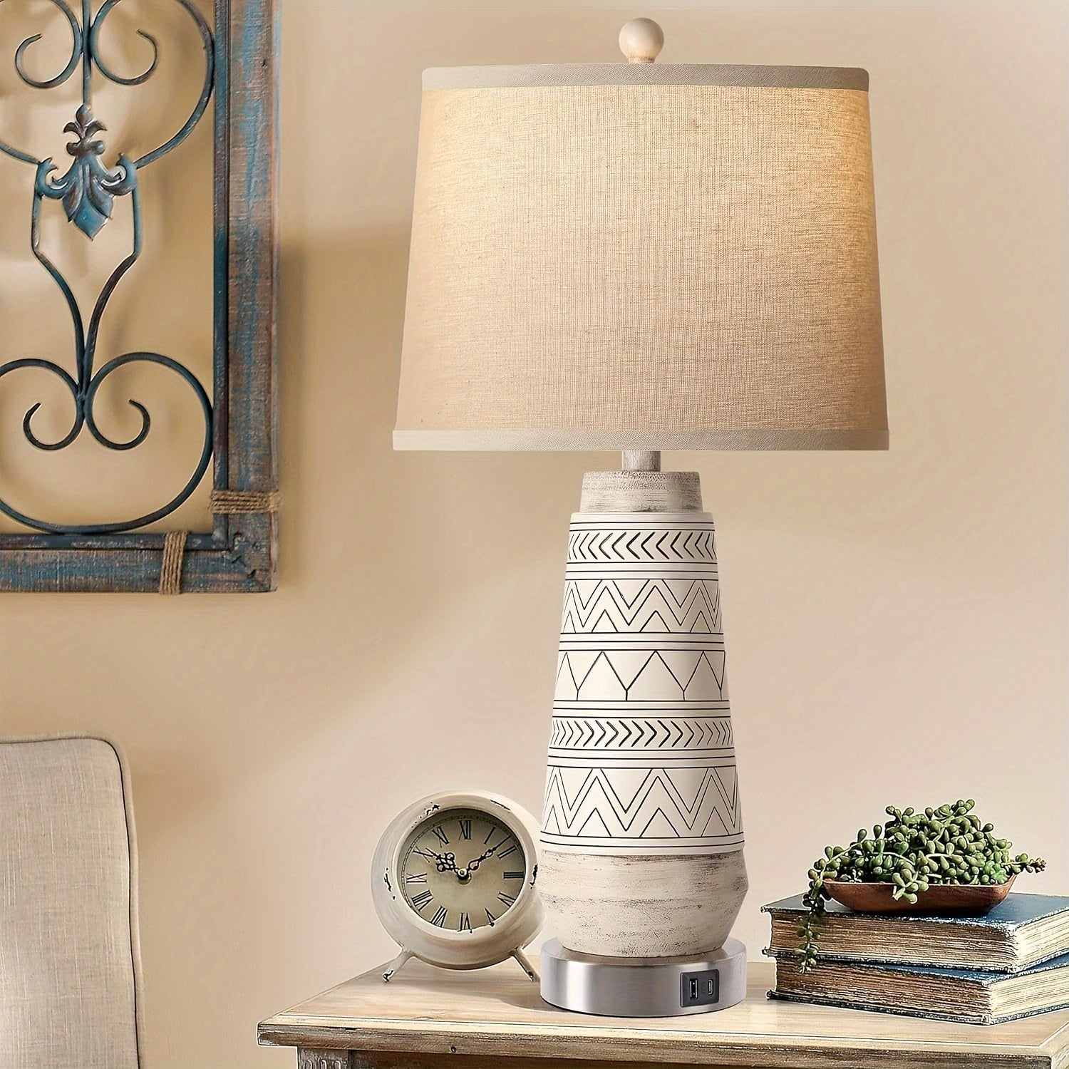 Pack de 2 Lámparas de Mesa Modernas con Control Táctil y USB