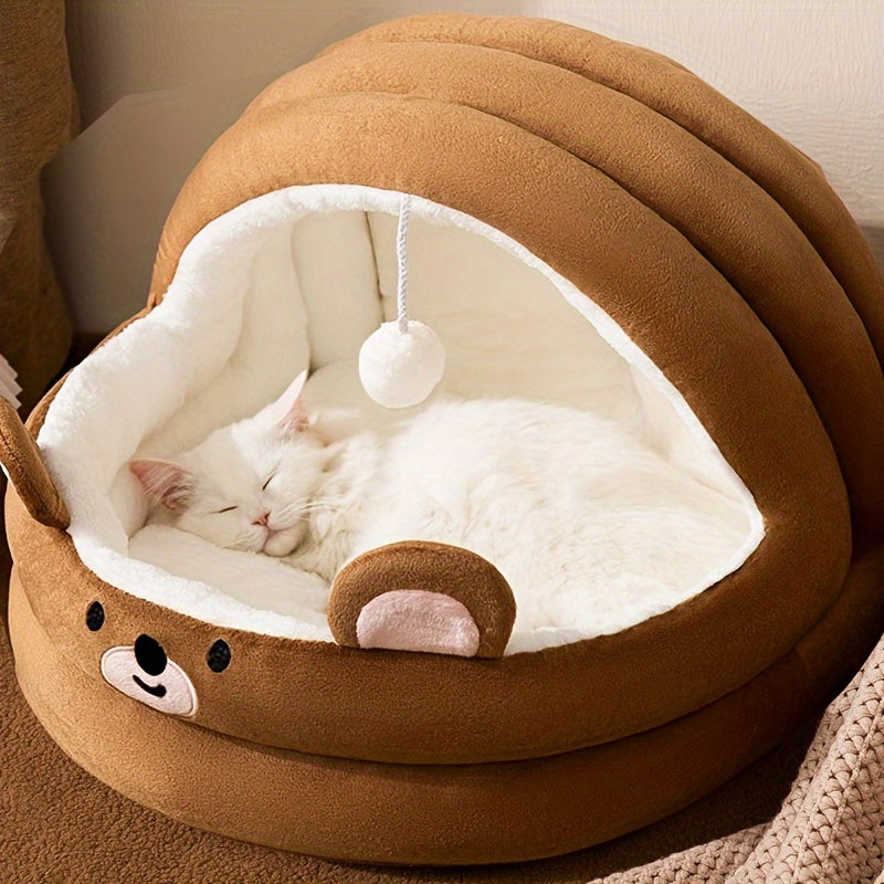 Cama para gatos de interior con cojín lavable y antideslizante