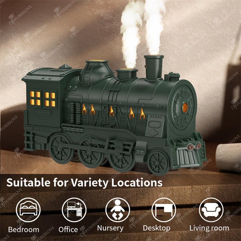 Difusor de Aromas y Humidificador en Forma de Tren, 300 ml