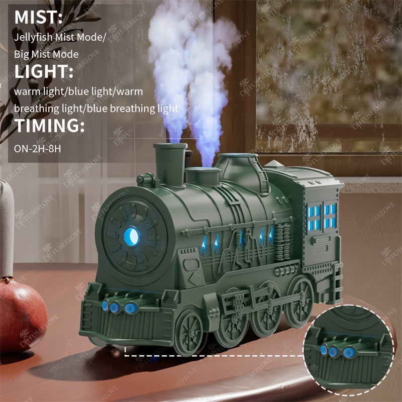 Difusor de Aromas y Humidificador en Forma de Tren, 300 ml