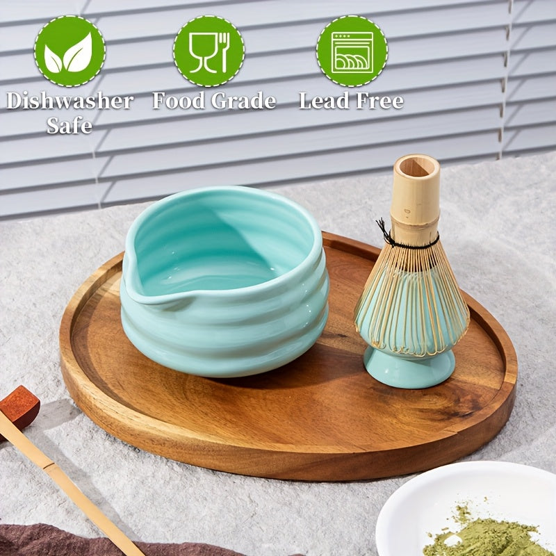 Set de Cerámica para Matcha, Tazón y Batidor