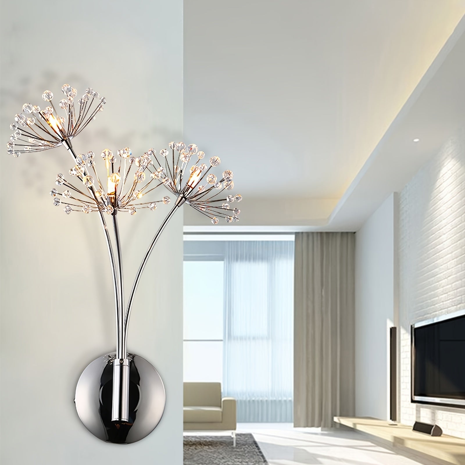 Aplique de Pared LED Dandelion de Cristal