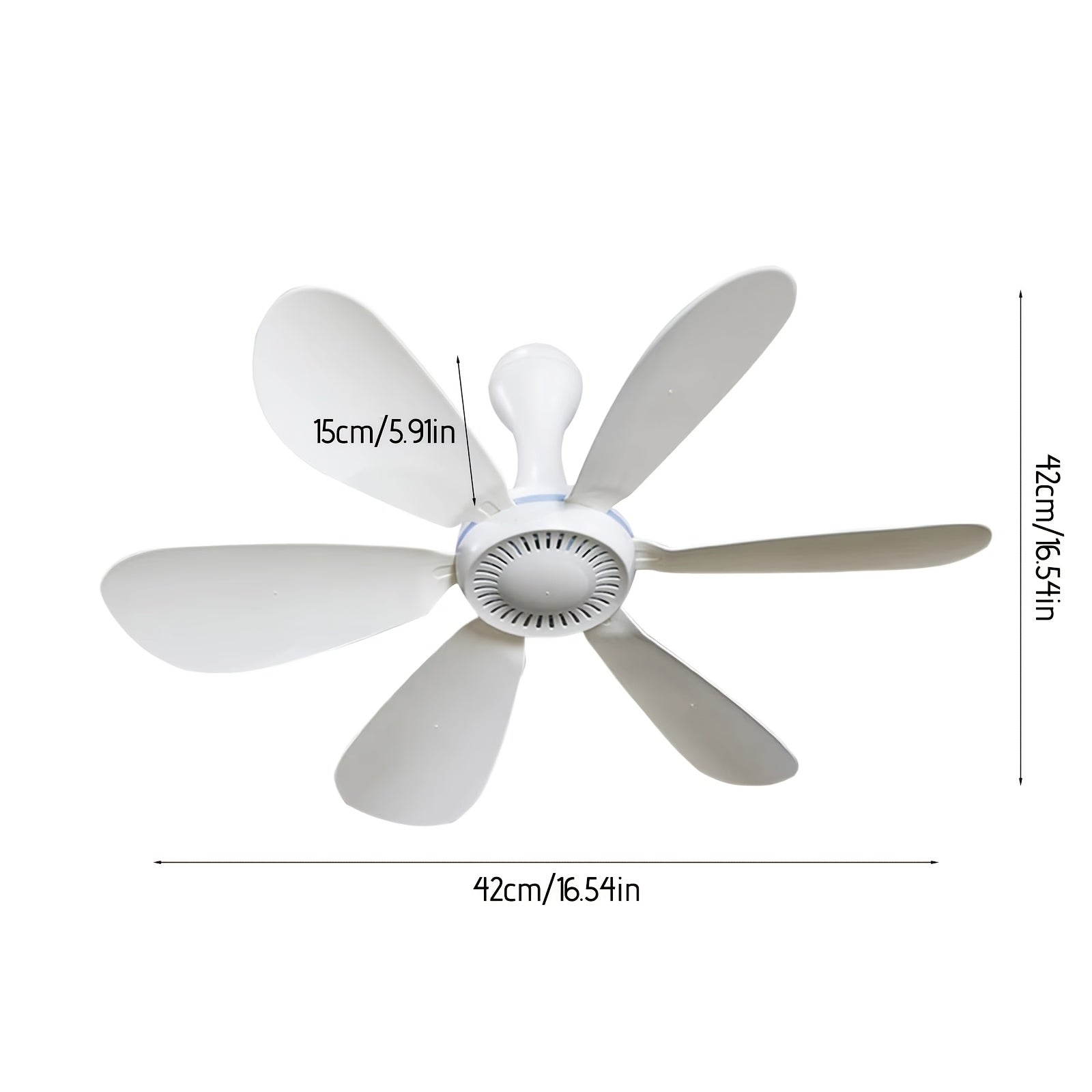 Ventilador de Techo USB Silencioso y Portátil de 6 Aspas