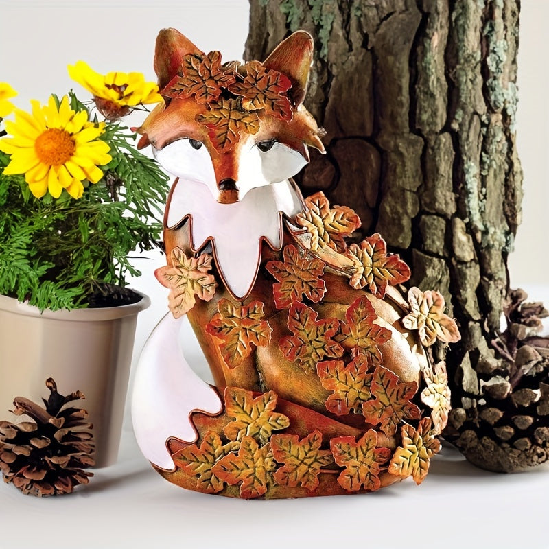 Escultura de Zorro Metálica para Decoración Interior y Exterior