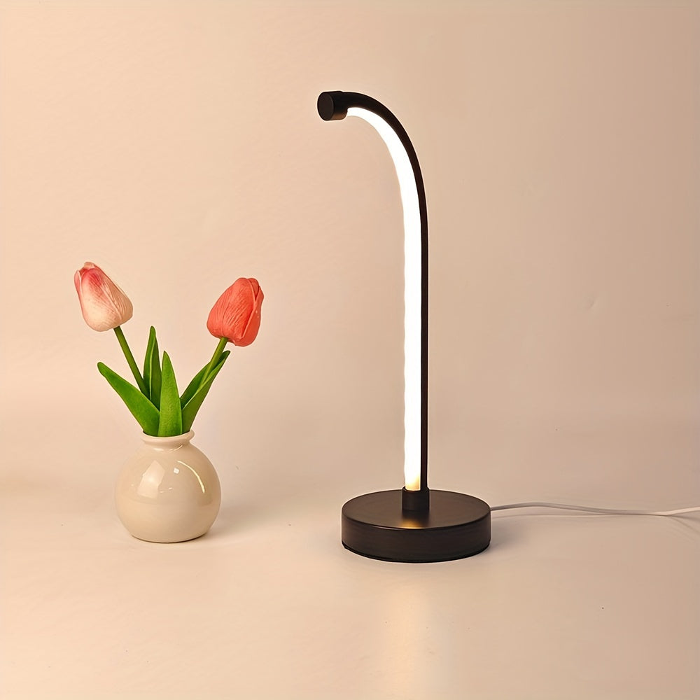 Lámpara de Escritorio Moderna de Metal con USB y Luz Regulable