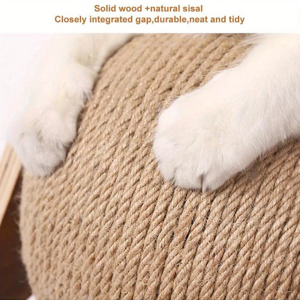Rascador Interactivo de Madera y Sisal para Gatos