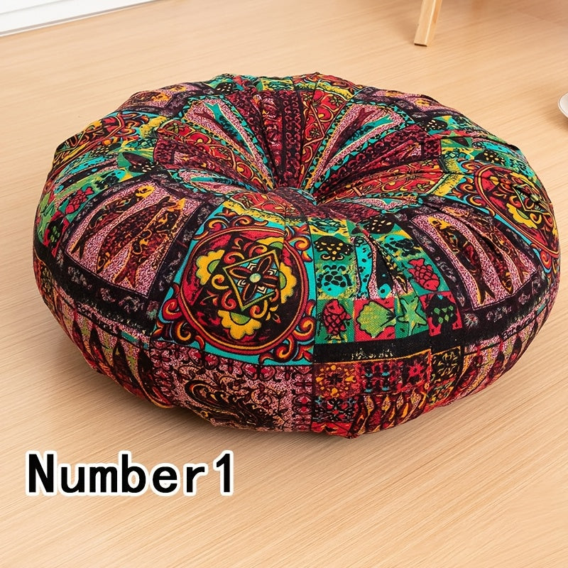 Cojín Redondo Boho-Chic 40cm - Meditación y Decoración