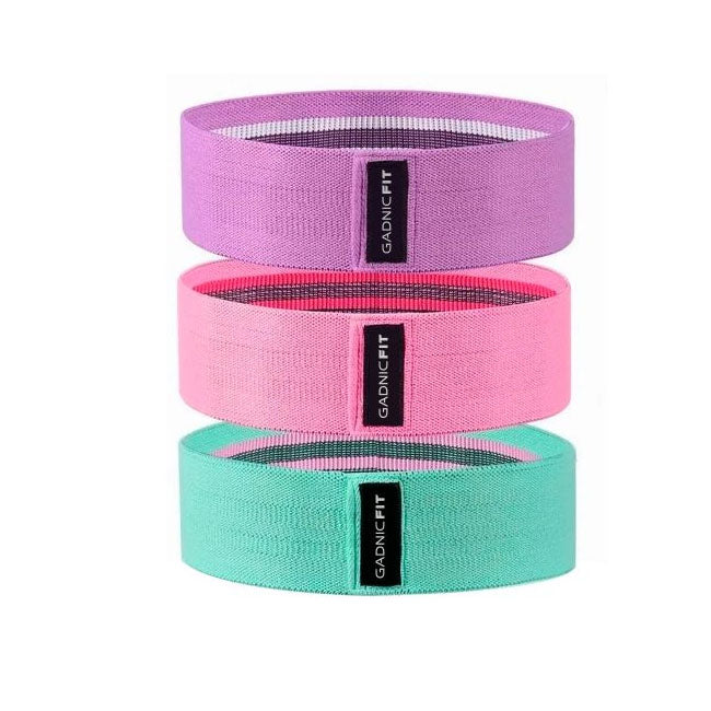 Elastic resistance bands with non-slip interior 