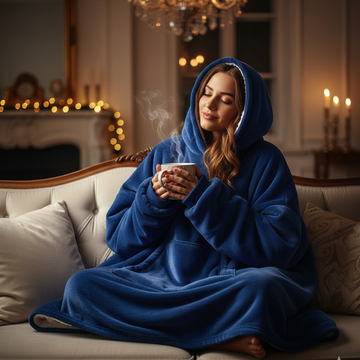 One-size reversible blanket sweatshirt for winter 