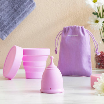 Copa menstrual de silicona médica con esterilizador