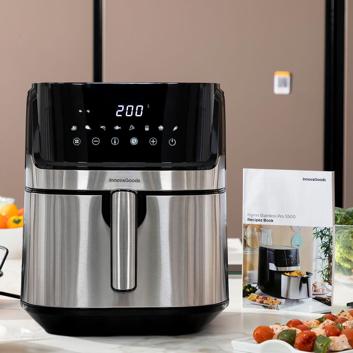 5.5L air fryer with 8 programs and 360º technology 