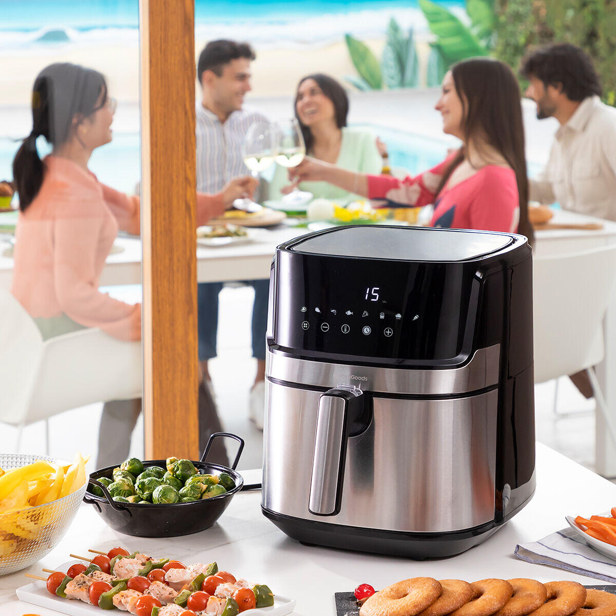 5.5L air fryer with 8 programs and 360º technology 