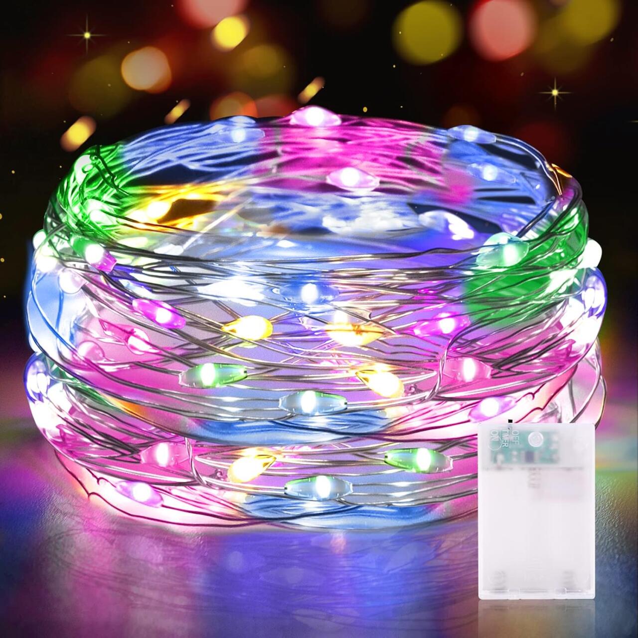 5m Multicolor LED String Lights with Flexible Wire 