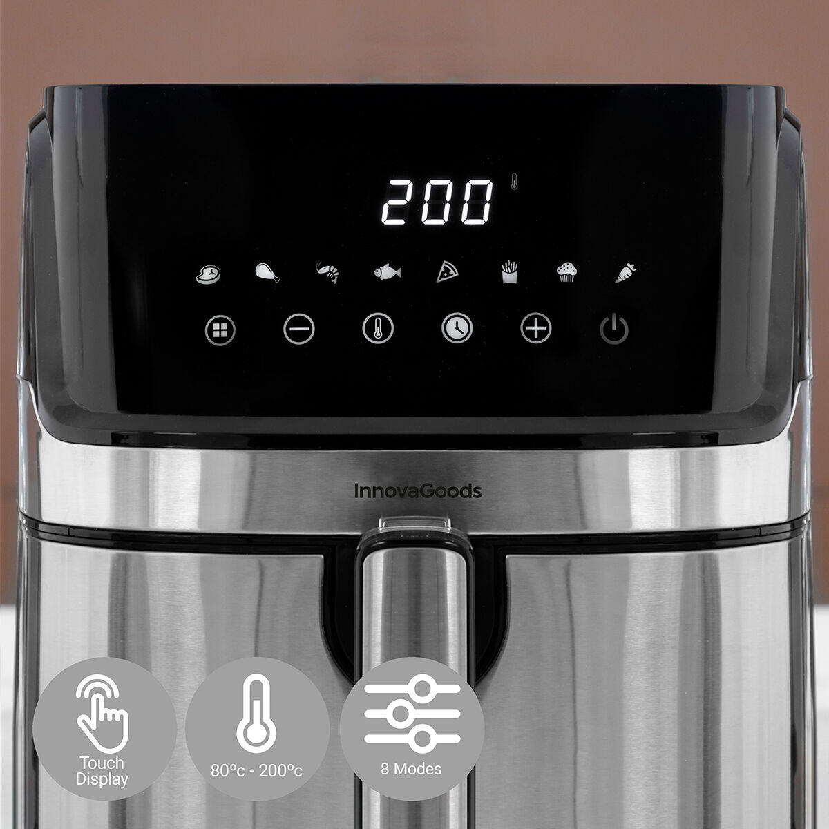 5.5L air fryer with 8 programs and 360º technology 