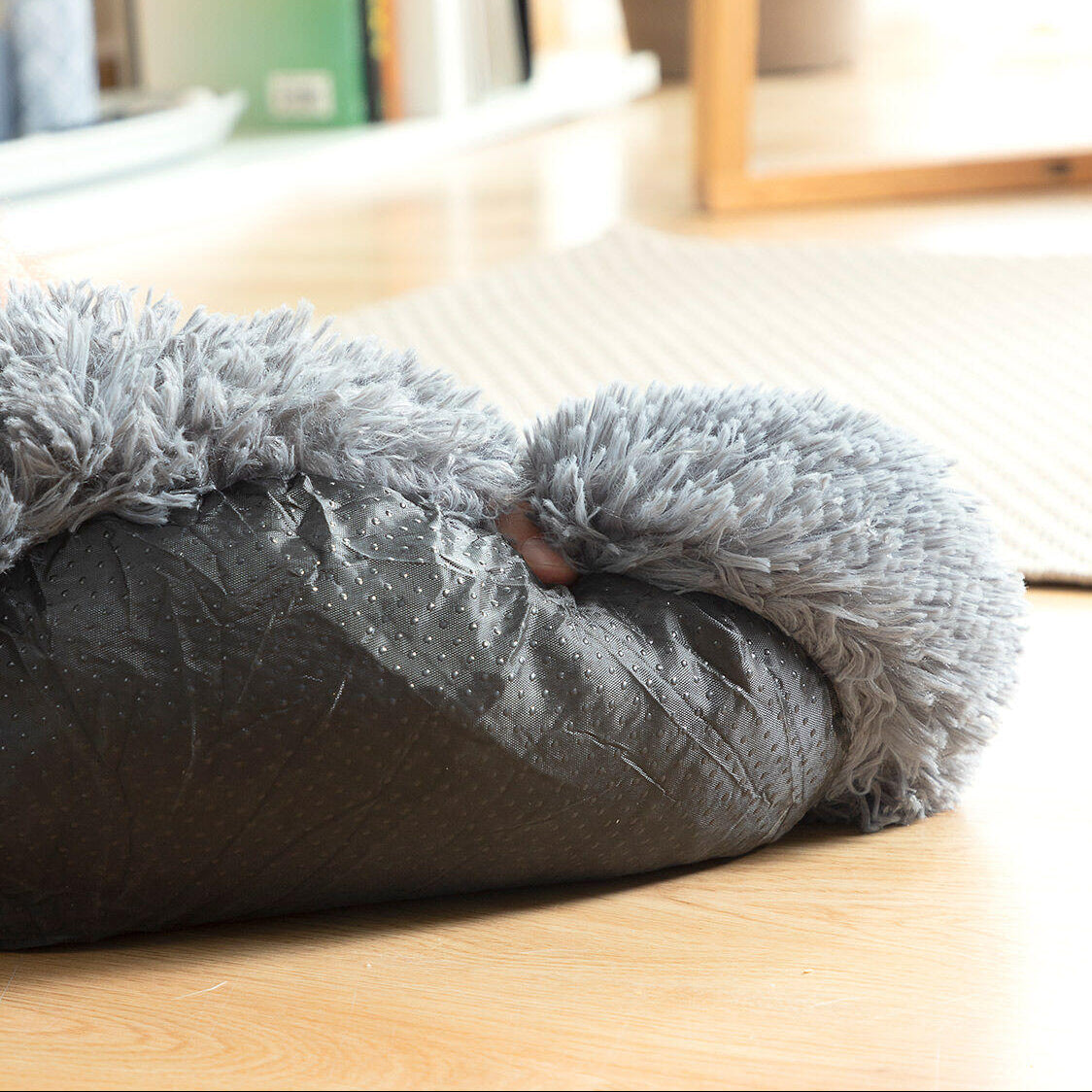 Cama redonda antiestrés para mascotas