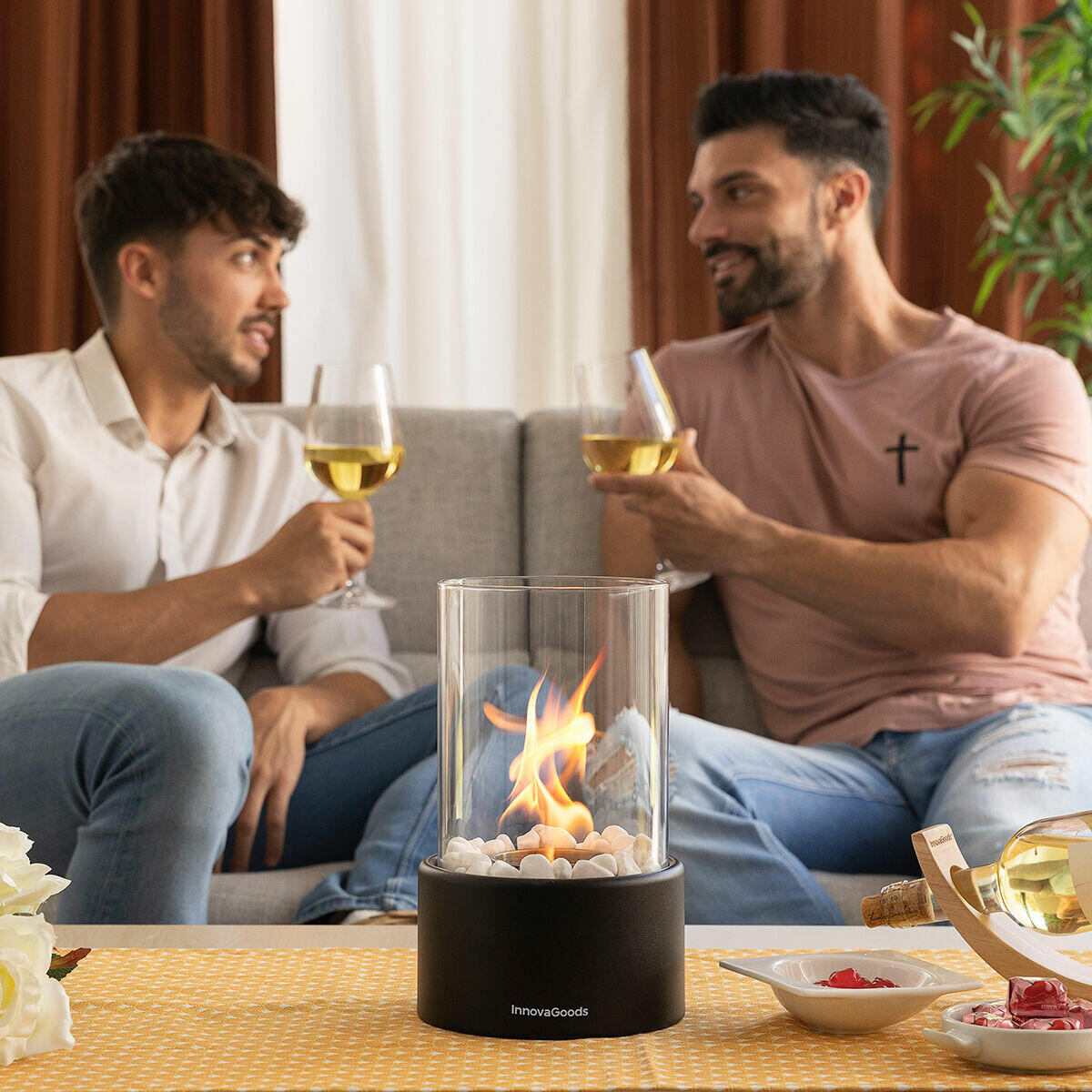 Chimenea de mesa decorativa de bioetanol